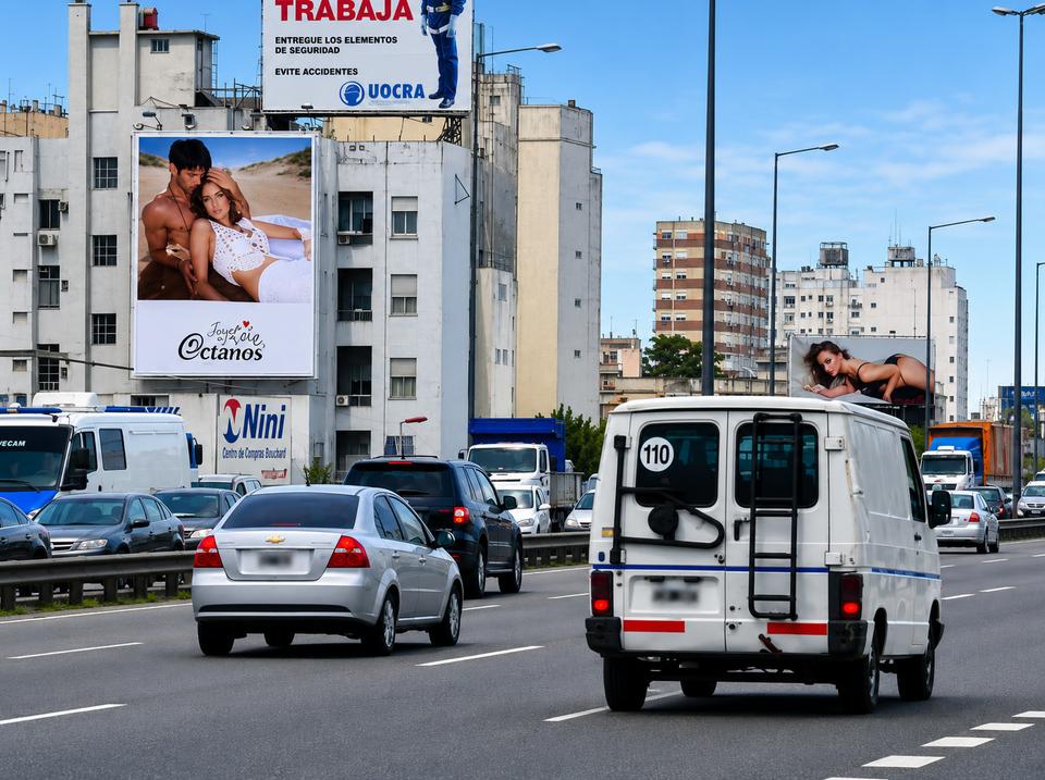Medianera en CABA - Autopista 25 de Mayo alt. Av. Entre Ríos